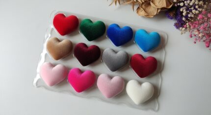 Heart Shaped Velvet Hijab Magnets(KMM-002-01)